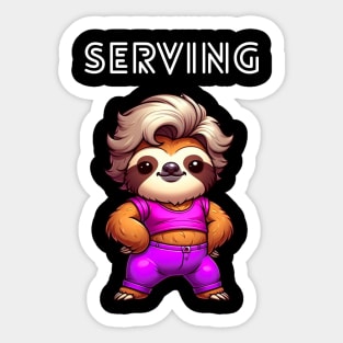 Serving Sloth Sticker